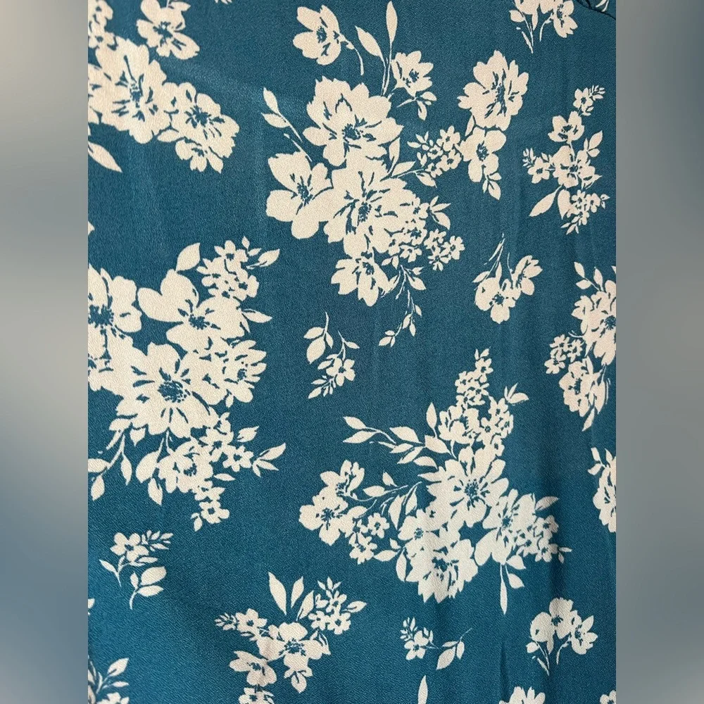 Old Navy Teal Floral Mini Dress - Picture 4 of 9